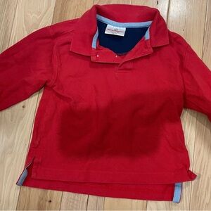 Hanna Andersson Red Kids Polo Shirt with Blue Accents